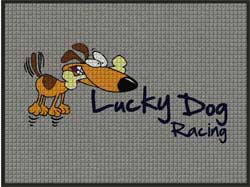 3' x 4' (35" x 45") Waterhog Impressions HD LUCKY DOG RACING  Indoor-Outdoor Logo Mat