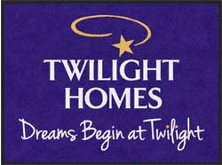 3' x 4' (35" x 47") ColorStar Impressions TWILIGHT HOMES Indoor Logo Mat