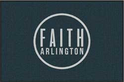 4' x 6' (45" x 69") Waterhog Inlay  FAITH ARLINGTON  Indoor /Outdoor Logo Mat