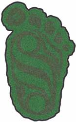 5' x 8' ( 58" x 95") Digiprint HD Custom Shape GREENFOOTPRINT Indoor Logo Mat