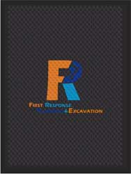 3' x 4' (34" x 45") Superscrape Impressions FRPE  Rubber Logo Mat
