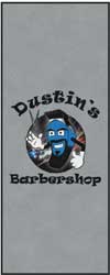 4' x 10' (45" x 119") ColorStar Impressions DUSTIN'S BARBERSHOP  Indoor Logo Mat