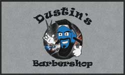 3' x 5' ( 35" x 59" ) ColorStar Impressions  DUSTIN'S BARBERSHOP Indoor Logo Mat