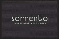 4' x 6' (45" x 69") Superscrape Impressions SORRENTO  Rubber Logo Mat
