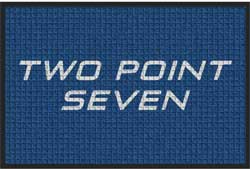 2 'x 3' (24" x 35") Waterhog Inlay TWO POINT SEVEN  Indoor/Outdoor Logo Mat