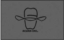 5' x 8' (58" x 95") Berber Impressions HD ACUNA INC Indoor/Outdoor Logo mat