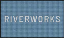 3' x 5' (35" x 59") Waterhog Inlay RIVERWORKS  Indoor/Outdoor Logo Mat
