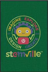 4' x 6' (45" x 69") Waterhog Impressions HD  STEMVILLE  Indoor-Outdoor Logo Mat