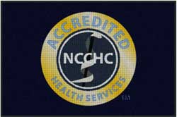4' x 6' (45" x 69") Waterhog Impressions HD NCCHC  Indoor-Outdoor Logo Mat