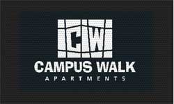3' x 5' (35" x 56") Superscrape Impressions  CAMPUS WALK  Rubber Logo Mat