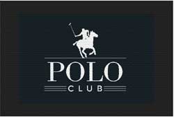 4' x 6' (45" x 69") Superscrape Impressions NEW POLO CLUB  Rubber Logo Mat