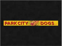 6' x 8' (68" x 95") ColorStar Impressions  PARK CITY DOGS Indoor Logo Mat