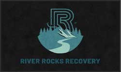 3' x 5' ( 35" x 59" ) ColorStar Impressions  RIVER ROCKS RECOVERY  Indoor Logo Mat