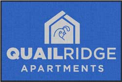 4' x 6' (45" x 69") Waterhog Inlay QUAILRIDGE Indoor /Outdoor Logo Mat