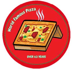 5' Round (58" inches) Digiprint HD Custom Shape GENOVA PIZZA  Indoor Logo Mat