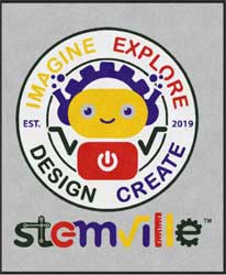 5' x 6' (58" x 68") ColorStar Impressions STEMVILLE Indoor Logo Mat