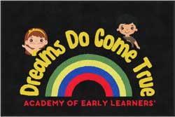 4' x 6' (45" x 69")ColorStar Impressions DREAMS COME TRUE Indoor Logo Mat