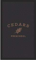 3' x 5' (35" x 56") Superscrape Impressions CEDARS PRESCHOOL  Rubber Logo Mat
