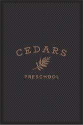 4' x 6' (45" x 69") Superscrape Impressions CEDARS PRESCHOOL Rubber Logo Mat
