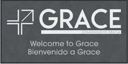 4' x 8' (45" x 95") ColorStar Impressions  GRACE Indoor Logo Mat