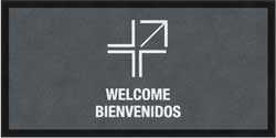 4' x 8' (45" x 95") ColorStar Impressions  GRACE Indoor Logo Mat