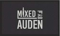 3' x 5' (35" x 56") Superscrape Impressions  MIXED BY AUDEN  Rubber Logo Mat