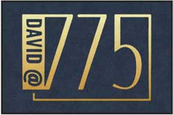 4' x 6' (45" x 69") ColorStar Impressions DAVID 775  Indoor Logo Mat