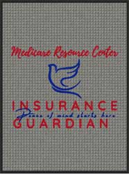 3' x 4' (35" x 45") Waterhog Impressions HD INSURANCE GUARDIAN  Indoor-Outdoor Logo Mat