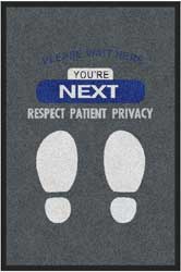 2' x 3' (24" x 35") Digiprint HD PLEASE WAIT HERE Indoor Logo Mat