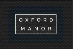 2'6" x 3' (30" x 35") Superscrape Impressions OXFORD MANOR Rubber Logo Mat