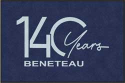 4' x 6' (45" x 69") Digiprint HD 140 Y BENETEAU Indoor Logo mat