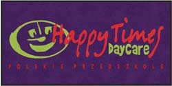 3' x 6' (35" x 69") ColorStar Impressions HAPPY TIMES DAYCARE  Indoor Logo Mat