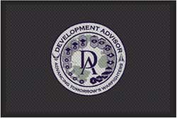 4' x 6' (45" x 69") Superscrape Impressions DEVELOPMENT ADVISOR  Rubber Logo Mat