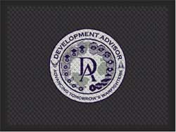 3' x 4' (34" x 45") Superscrape Impressions DEVELOPMENT ADVISOR  Rubber Logo Mat