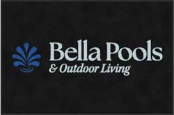 4' x 6' (45" x 69") Digiprint HD BELLA POOLS  Indoor Logo mat