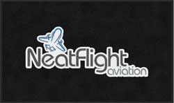 3' x 5' (35" x 58") Digiprint HD NEAT FLIGHT Indoor Logo Mat