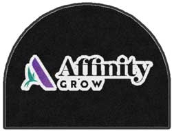 3' x 4' (35" x 45") Digiprint HD Half Circle AFFINITY Indoor Logo Mat