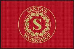 4' x 6' (45" x 69") Waterhog Impressions HD SANTA'S WORKSHOP  Indoor-Outdoor Logo Mat