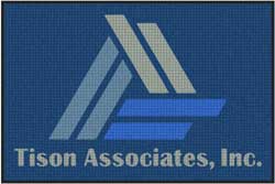 4' x 6' (45" x 69") Waterhog Inlay TISON ASSOCIATES  Indoor /Outdoor Logo Mat