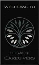 3' x 5' (35" x 58") Waterhog Impressions HD LEGACY CAREGIVERS  Indoor/Outdoor Logo Mat