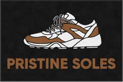 4' x 6' (45" x 69") ColorStar Impressions PRISTINE SOLES  Indoor Logo Mat
