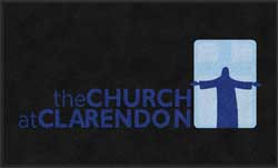 3' x 5' ( 35" x 59" ) ColorStar Impressions THE CHURCH AT CLARENDON  Indoor Logo Mat
