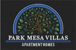 4' x 6' (45" x 69") Waterhog Inlay PARK MESA VILLAS  Indoor /Outdoor Logo Mat
