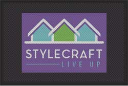 4' x 6' (45" x 69") Superscrape Impressions SILVERCRAFT  Rubber Logo Mat