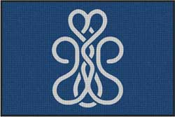 4' x 6' (45" x 69") Waterhog Inlay PETITE DISCO  Indoor /Outdoor Logo Mat