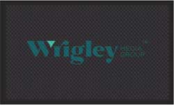 3' x 5' (35" x 56") Superscrape Impressions WRIGLEY  Rubber Logo Mat
