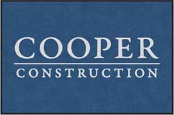 4' x 6' (45" x 69") ColorStar Impressions COOPER CONSTRUCTION  Indoor Logo Mat