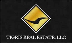3' x 5' (35" x 58") Digiprint HD TIGRIS REAL ESTATE Indoor Logo Mat
