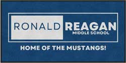 3' x 6' (35" x 69") ColorStar Impressions RONALD REAGAN MS  Indoor Logo Mat