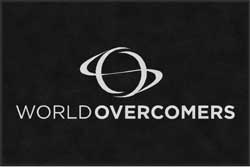 4' x 6' (45" x 69") ColorStar Impressions WORLD OVERCOMERS  Indoor Logo Mat